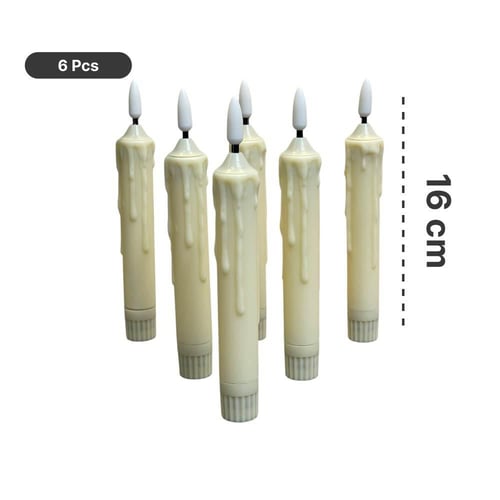 طقم شموع بطارية 6 قطع