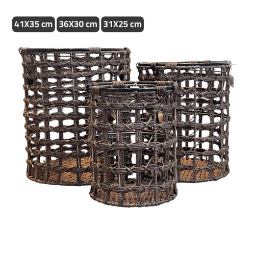 سلة ملابس منسوجة