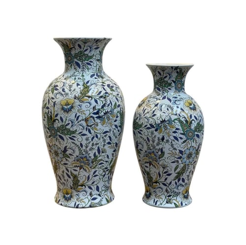 فازة سيراميك أبيض ملون