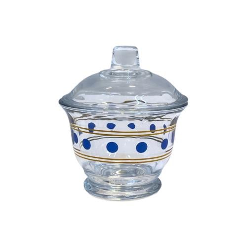 سكرية زجاج نقط زرقاء