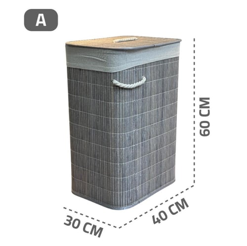 سلة غسيل بغطاء خشب