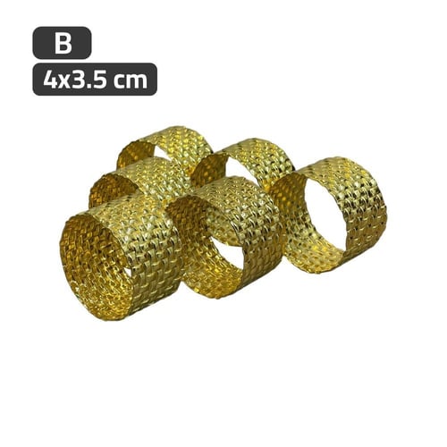 خواتم مناديل سفرة 6 قطع