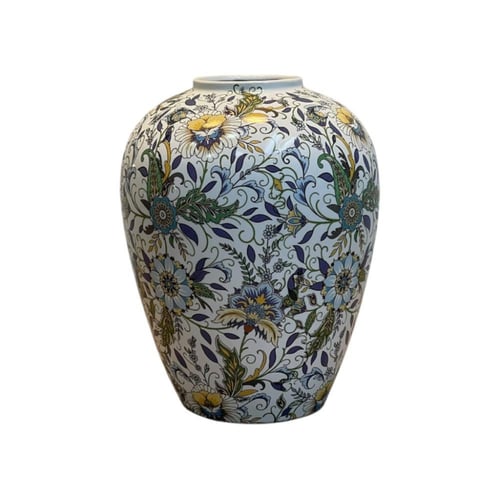 فازة سيراميك أبيض ملون