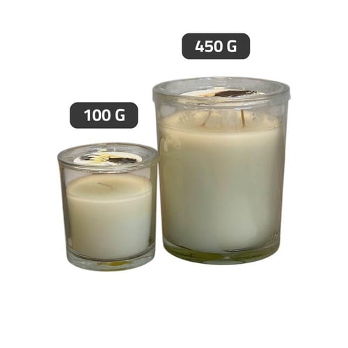 شمع بكأس زجاج روائح متنوعة