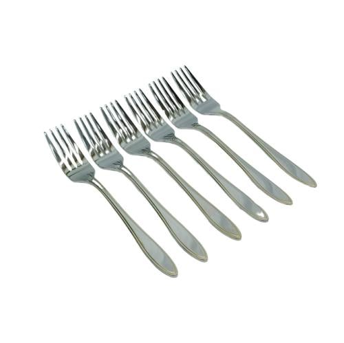 شوك أكل فضي مذهب