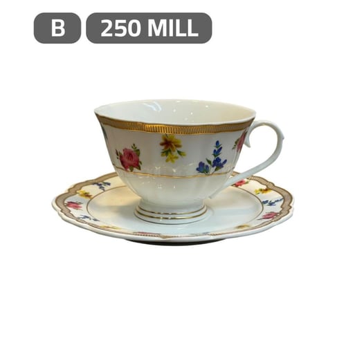 كوب سيراميك مع صحن 250 ملل