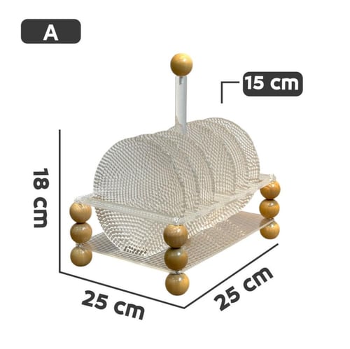 ستاند اكريلك مع صحون زجاج