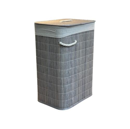 سلة غسيل بغطاء خشب