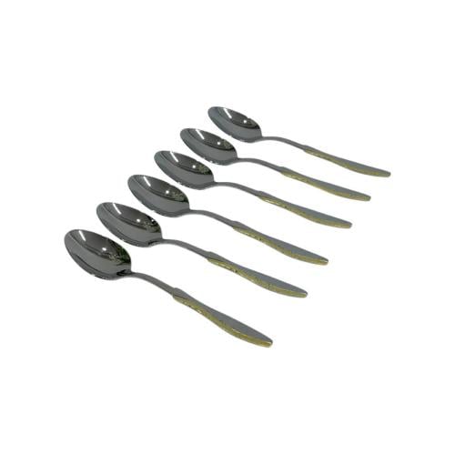 ملاعق ستيل مع ذهبي