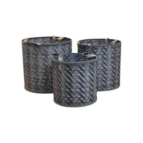 سلة خوص طبيعية