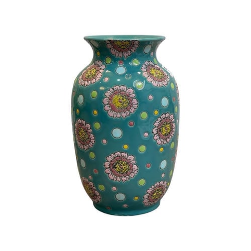 جرة سيراميك زخرفة صينية 25 سم