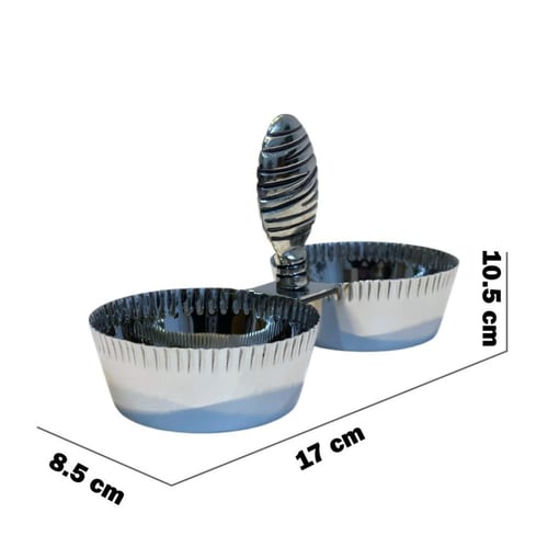 صحن ضيافة مقسم مقبض منحوت يدويا