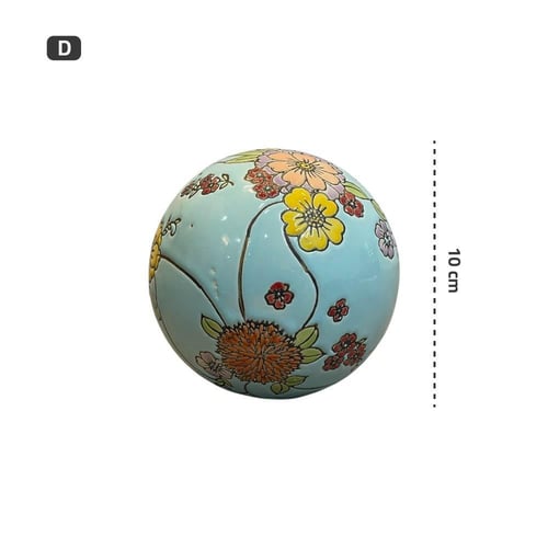 كرة سيراميك ديكور رسوم يدوية