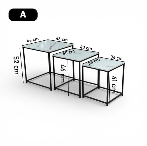 طاولات خدمة خشب مربع