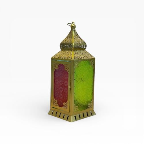 فانوس معدني ألوان