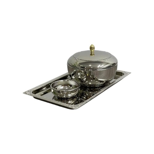 طقم تمرية حلويات ستانلس ستيل