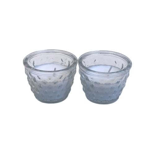 شمعة معطرة بكاس شفاف زجاج