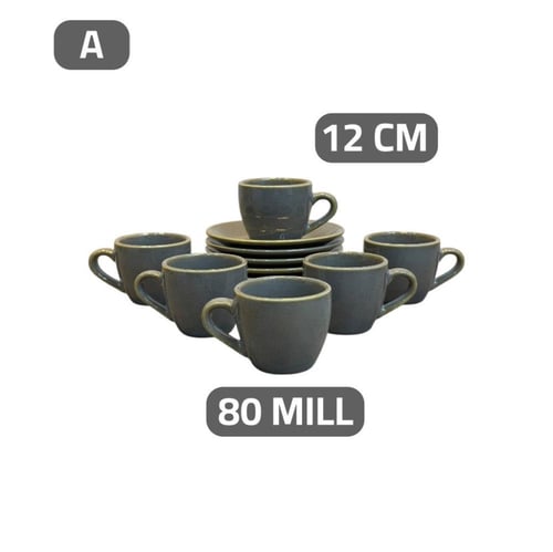 طقم أكواب سيراميك 6 أشخاص