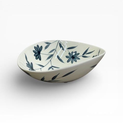 صحن تقديم سيراميك نقش كحلي