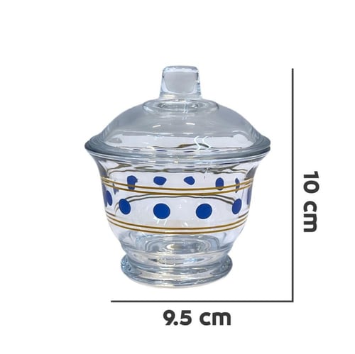 سكرية زجاج نقط زرقاء