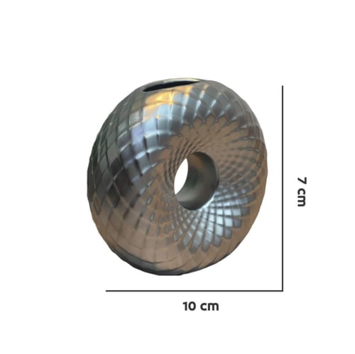 فازة سيراميك فضي