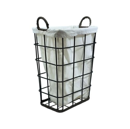 سلة غسيل حديد ملبس قماش