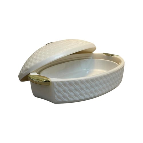 حافظة طعام فايبر صحن سيراميك