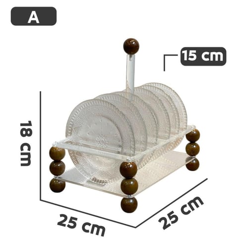 ستاند اكريلك مع صحون زجاج