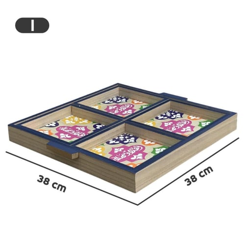 طقم ضيافة خشبي 4+1