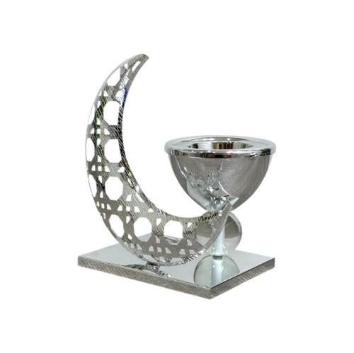 مبخرة مع هلال رمضان ستيل فضي