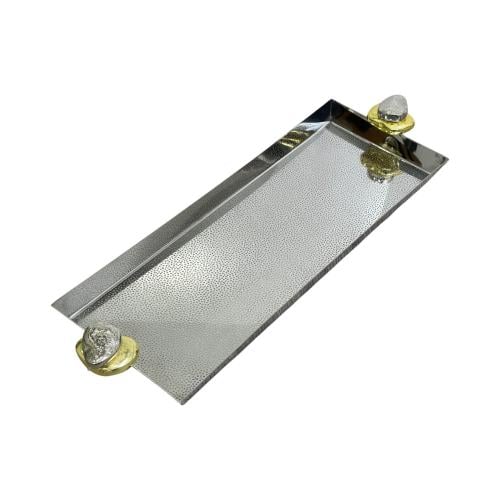 طوفريات تقديم ستيل مقابض تصميم حجر ذهبي فضي