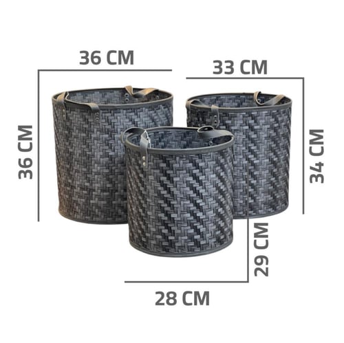 سلة خوص طبيعية