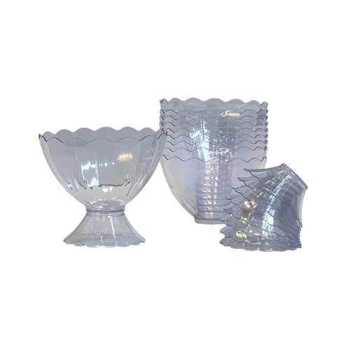 كأس حلا بلاستيك شفاف