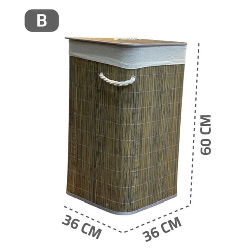 سلة ملابس غسيل خشب