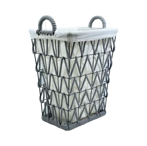سلة غسيل حديد ملبس قماش