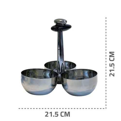 صحن مقسم مكسرات مسكة فضي