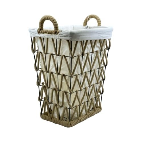 سلة غسيل حديد ملبس قماش