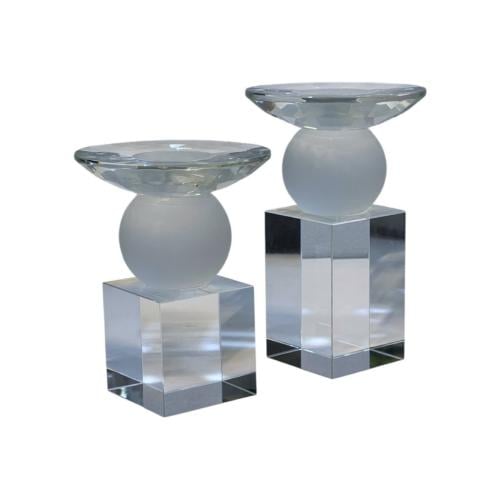 ستاند دائري كريستال قطعتين