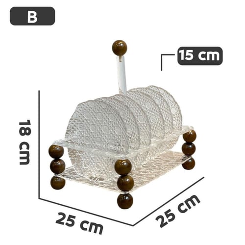 ستاند اكريلك مع صحون زجاج