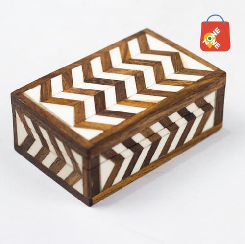 طقم مبخرة خشب مع صدف بني