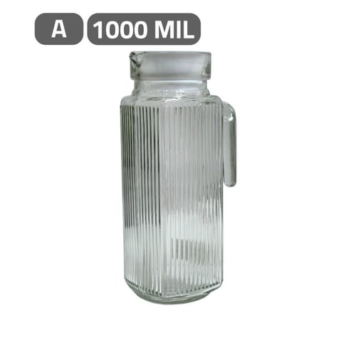 جك زجاج بغطاء