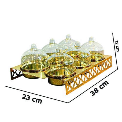 طقم ضيافة بغطاء اكريلك بلونين