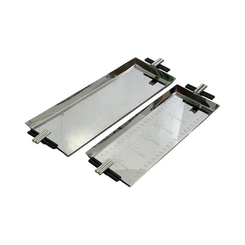 طوفريات تقديم ستيل مقابض سوداء