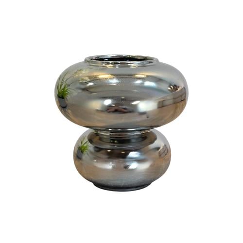 فازه سيراميك فضي