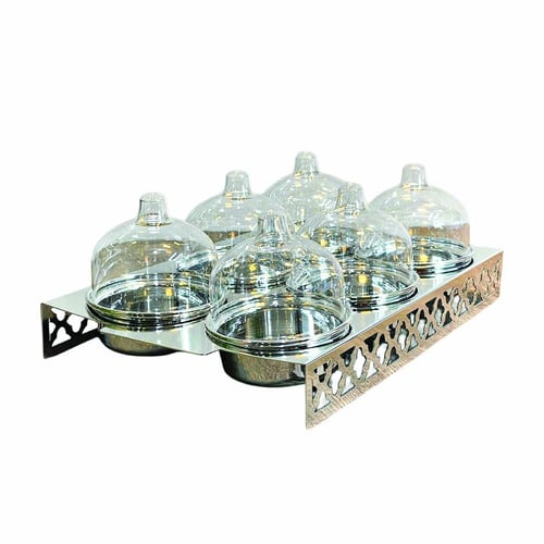 طقم ضيافة بغطاء اكريلك بلونين