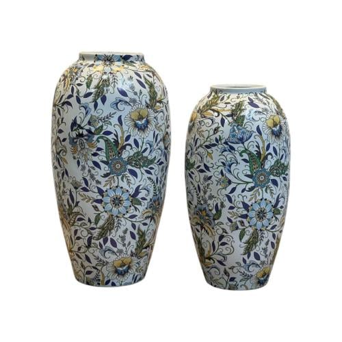 فازة سيراميك أبيض ملون