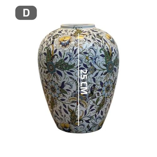 فازة سيراميك أبيض ملون