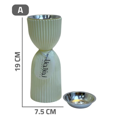 مبخر زجاج مع رسالة ترحيبية