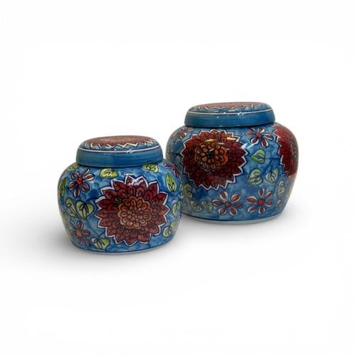 علبة مشجرة أزرق