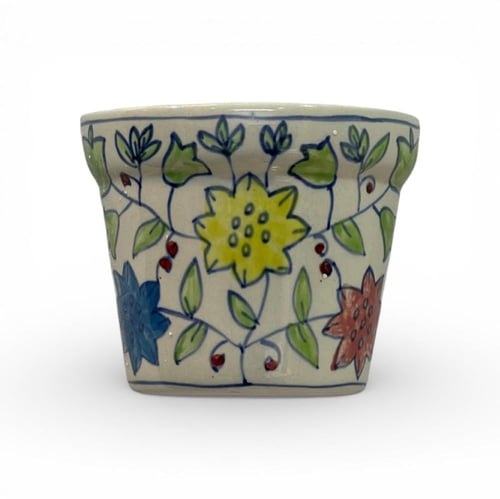 فازة أزهار ملونة